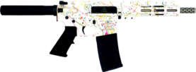 GLFA AR15 PISTOL 223 WYLDE - 7.5" S/S BBL SPLATTER WHITE