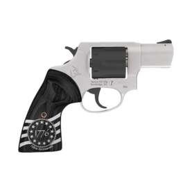 Taurus 856 Handgun .38 Spl 6rds 2" Barrel Stainless Steel Frame/Black Cylinder 1776 Custom Grips