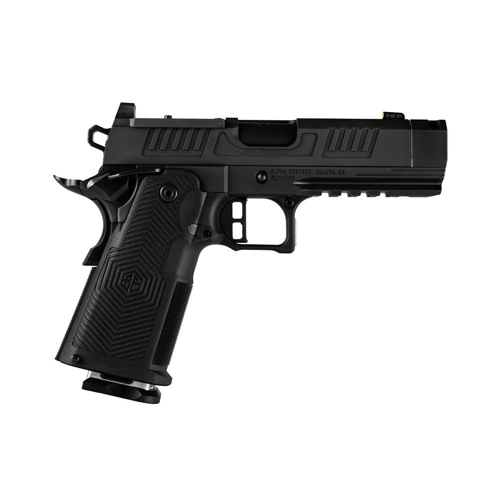Alpha Foxtrot AF1911-Romulus Handgun 9mm Luger 20rd Magazines(5) 3.5" Compensated Threaded Barrel Black MOS Cut