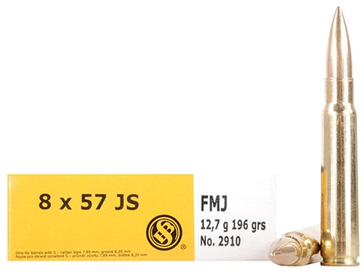 Sellier & Bellot Rifle Ammunition 8x57JS 196 gr FMJ 2540 fps 20/ct