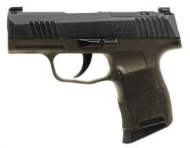SIG P365 FORTUNATE SON 9MM - 3.1" XRAY3 (2)10RD GREEN/BLACK