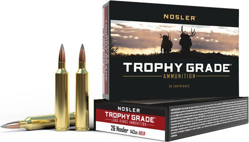 NOSLER TROPHY GRADE LR 26 - NOSLER 142GR ABLR 20RD 10BX/CS - Image 2