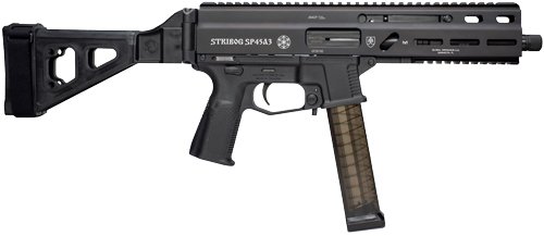 GRAND POWER STRIBOG SP45A3 - 45ACP 8" BBL 20RD W/BRACE BLK