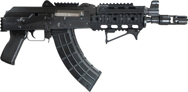 ZASTAVA ZPAP92 PISTOL 7.62X39 - W/NIGHT BREAK QUAD RAIL BLACK