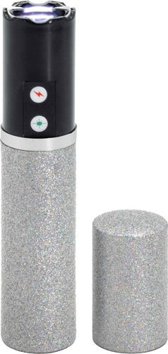 SABRE FASHIONABLE STUN GUN - WITH LIGHT SILVER