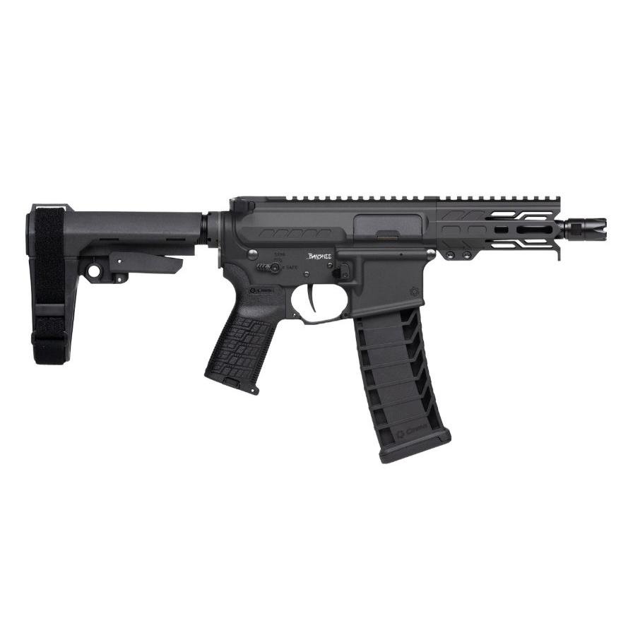 CMMG Banshee MK4 Fixed Ejector Handgun 9mm Luger 30rd Magazine 5'' Barrel RipBrace Armor Black