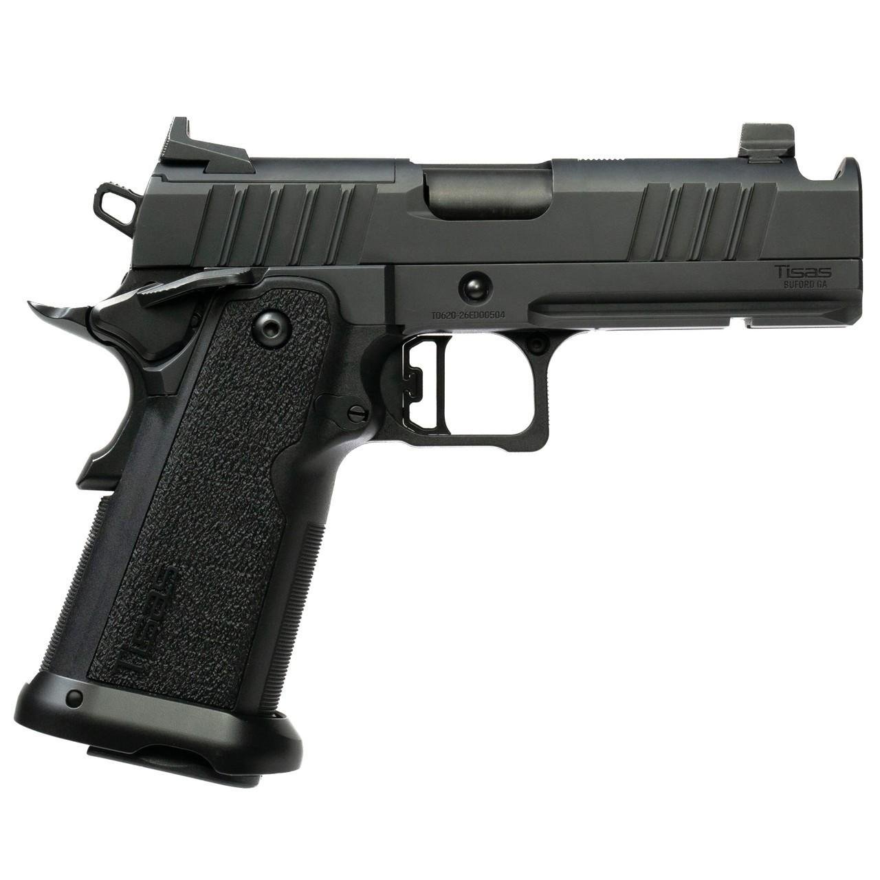 Tisas 1911 Carry DS Comp Handgun 9mm Luger 17rd Magazines(2) 4.25'' Barrel QPQ Finish Manual Safety